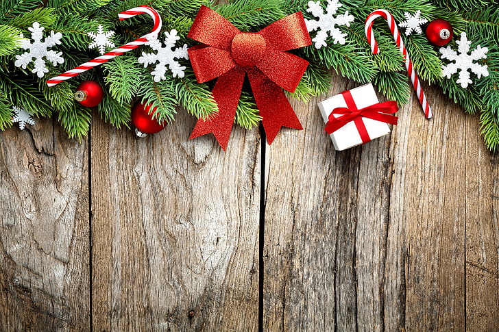 Christmas Candle, rustic, star shape, bow, christmas tree Free HD Wallpaper