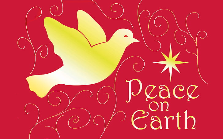 Christmas Joy and Peace, christmas, dove, earth, peace