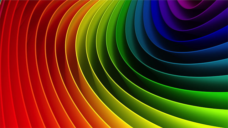 Colorful Abstract Shapes Rainbow, blue, purple, closeup, full frame