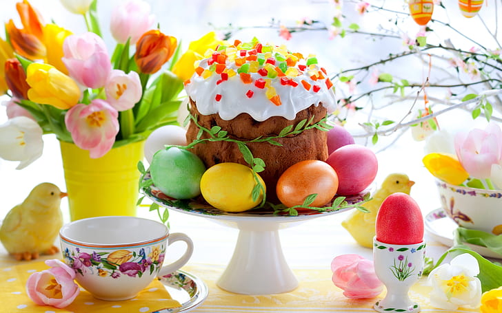 colorful,, easter, cake,, assorted Free HD Wallpaper