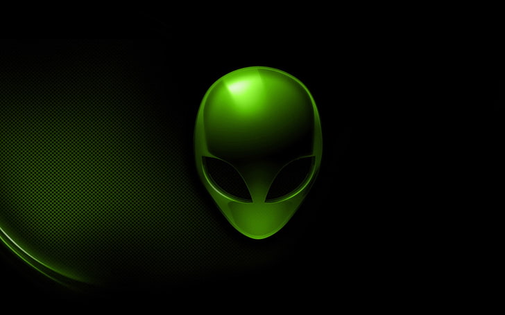 Cool Alienware Logo, light  natural phenomenon, vibrant color, curve, black color Free HD Wallpaper