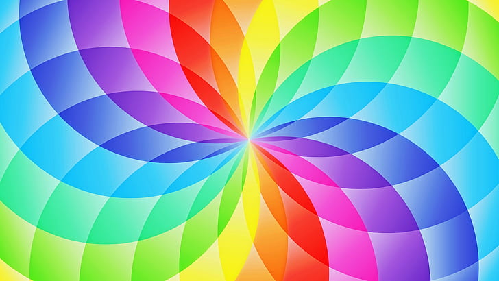 Cool Rainbow Pics, circle, painting, sector, design Free HD Wallpaper