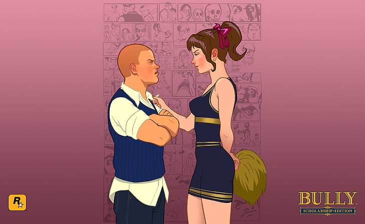 couple  relationship, bully scholarship edition jimmy vs cheerleader, jimmy vs cheerleader, bully scholarship edition Free HD Wallpaper