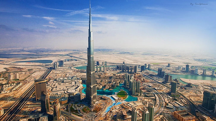 dubai, khalifa, downtown district, burj Free HD Wallpaper