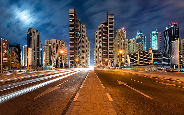 Dubai, speed, no people, emirates, outdoors Free HD Wallpaper
