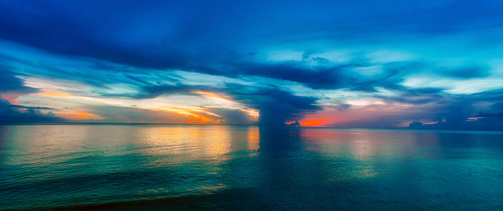 Durdle Door Sunrise, seascape, cloud  sky, gulf, nature Free HD Wallpaper