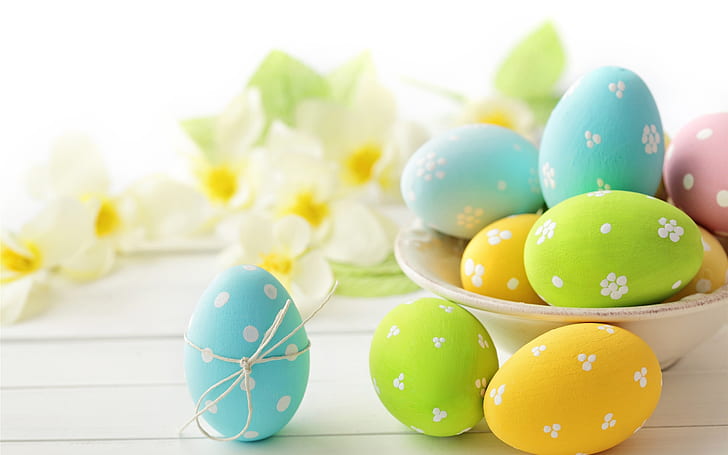 Easter Cross, Eggs, easter, eggs, flowers Free HD Wallpaper