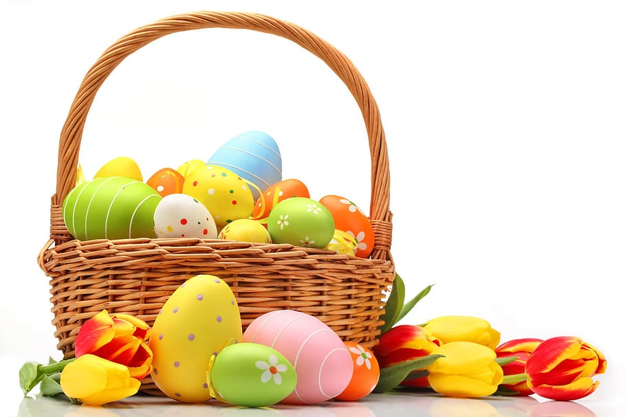 Egg Hunt Games, ornate, season, decoration, easter basket Free HD Wallpaper