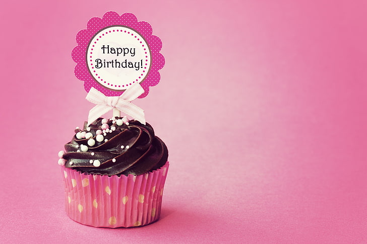 Happy Birthday Cat, sweet food, icing, happy, decoration Free HD Wallpaper