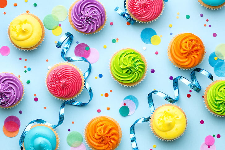 Happy Birthday Cupcake Free, birthday, happy birthday, cupcake, candle Free HD Wallpaper