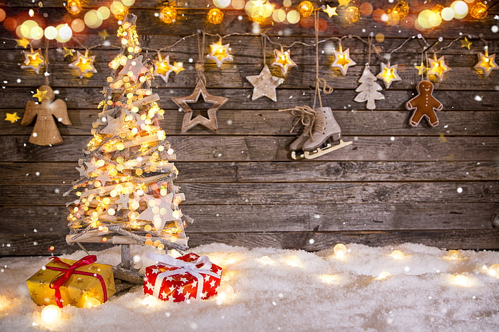 happy, new year, merry christmas, christmas Free HD Wallpaper