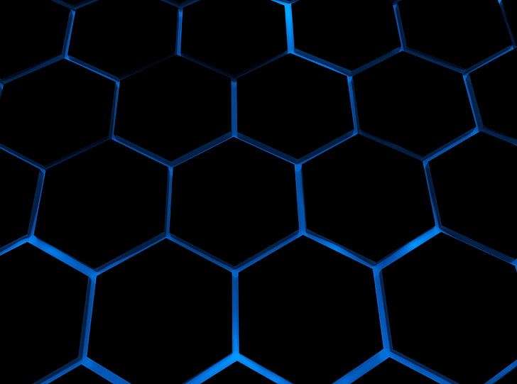 Hexagon Computer, indoors, vibrant color, grid, arts culture and entertainment Free HD Wallpaper