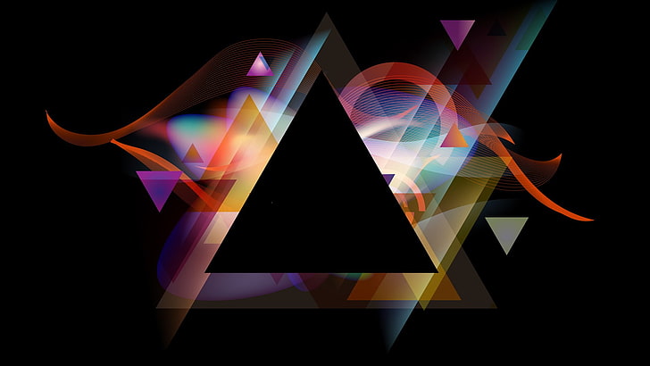 Illuminati, spectrum, triangle shape, studio shot, rainbow Free HD Wallpaper