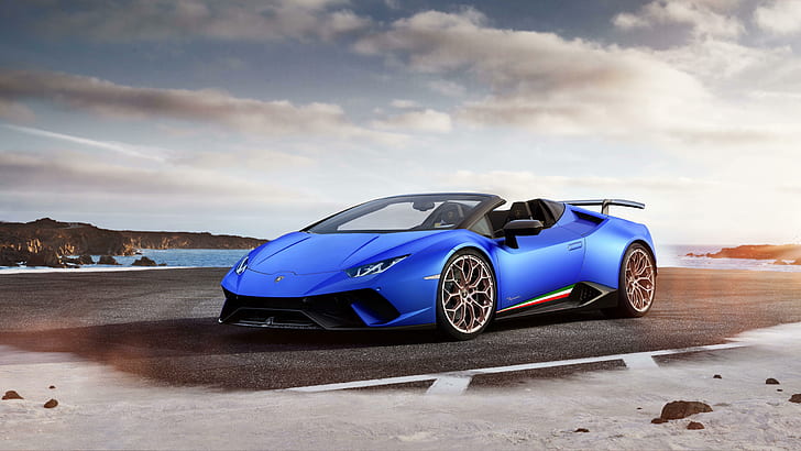 Lamborghini Murcielago Blue, 2018, supercar, 8k uhd, huracan Free HD Wallpaper