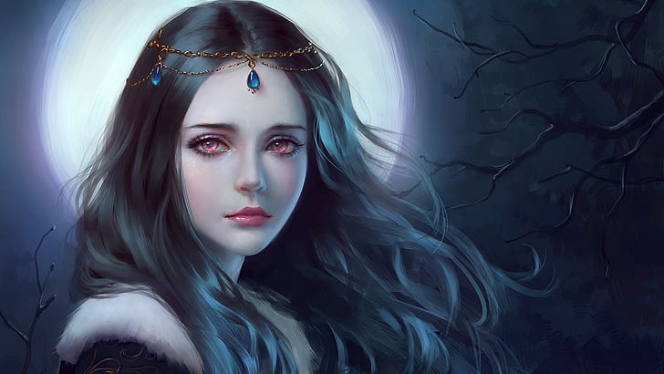 Medieval Princess Concept Art, dark, crown, women, queen Free HD Wallpaper