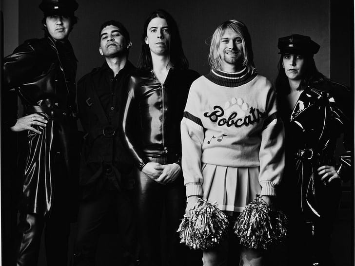 musicians, legends, nirvana, cheerleaders Free HD Wallpaper