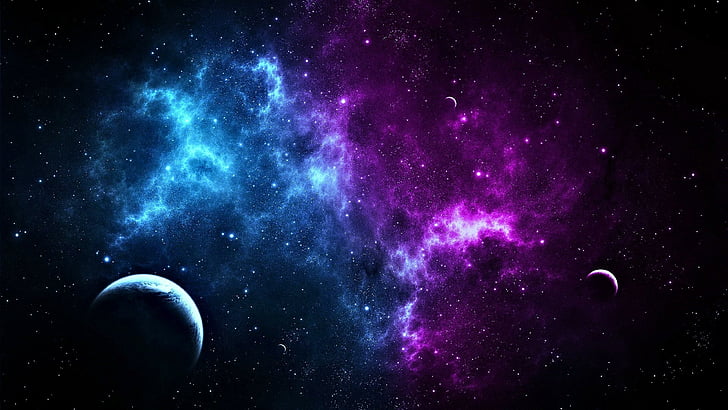 NASA, starry, colors, universe, stars Free HD Wallpaper