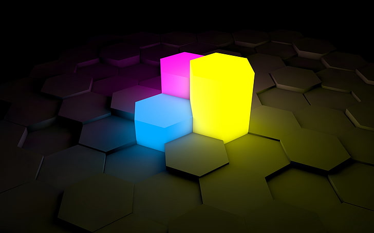 Neon Gaming, shape, design element, shiny, glowing Free HD Wallpaper