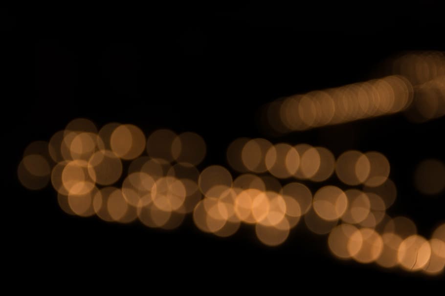 Orange Bokeh, enlighten, christmas, rest, spotted Free HD Wallpaper