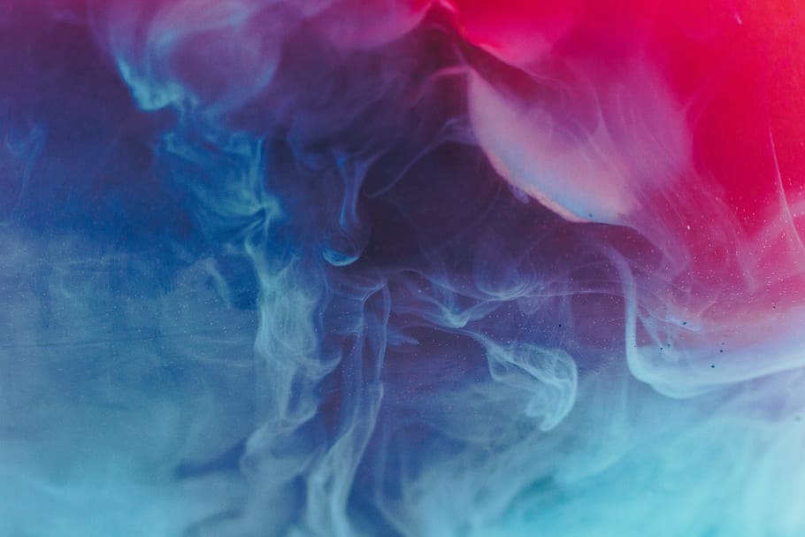 Pink and Blue, smoke  physical structure, pink, hdwallpaper, photographic effects