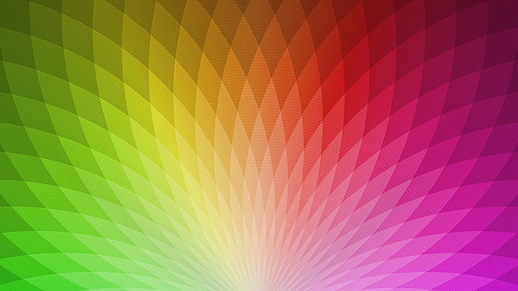 Rainbow Sunburst, color gradient, bright, design element, multi colored Free HD Wallpaper