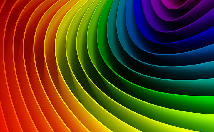 Rainbow Wall Designs, no people, in a row, psychedelic, vibrant color Free HD Wallpaper