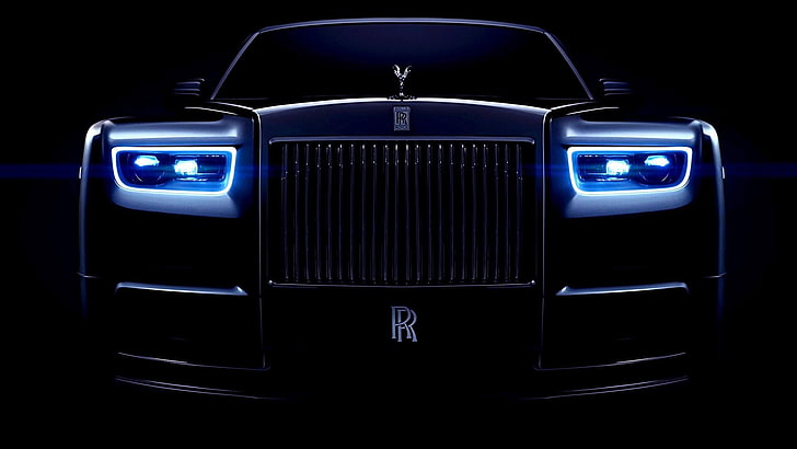 Rolls-Royce Phantom Grey, electrical equipment, no people, retro styled, illuminated