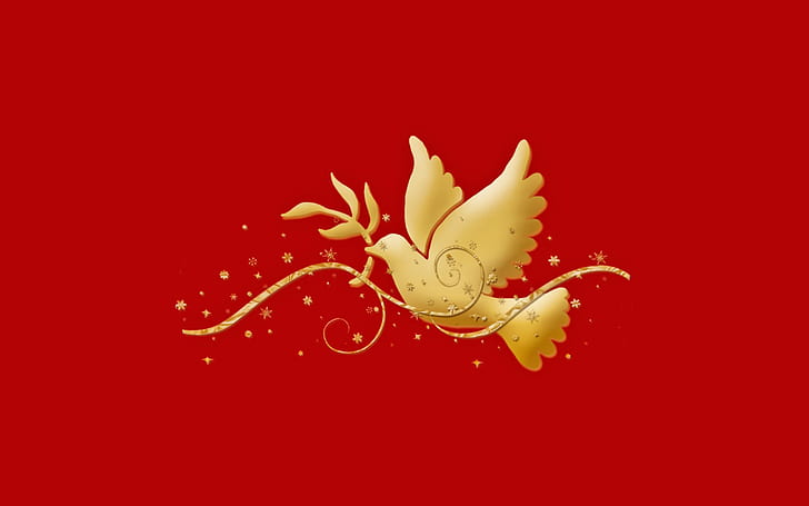 round, christmas, dove, peace Free HD Wallpaper