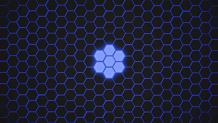 Seamless Hexagon Texture, light  natural phenomenon, full frame, grid, circle Free HD Wallpaper