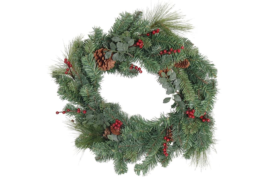 Xmas Wreath Ideas, cut out, shape, xmas, white background Free HD Wallpaper