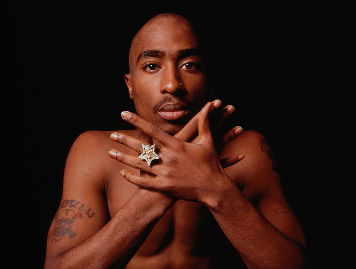 2Pac with a Halo, hip, rapper, gangsta, hop Free HD Wallpaper