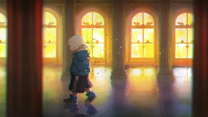 Anh Sans, rear view, undertale, window, innocence Free HD Wallpaper