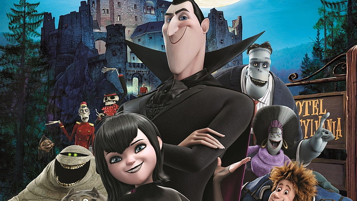 Animated Movies, movie, frankenstein hotel transylvania, mavis hotel transylvania, murray hotel transylvania Free HD Wallpaper