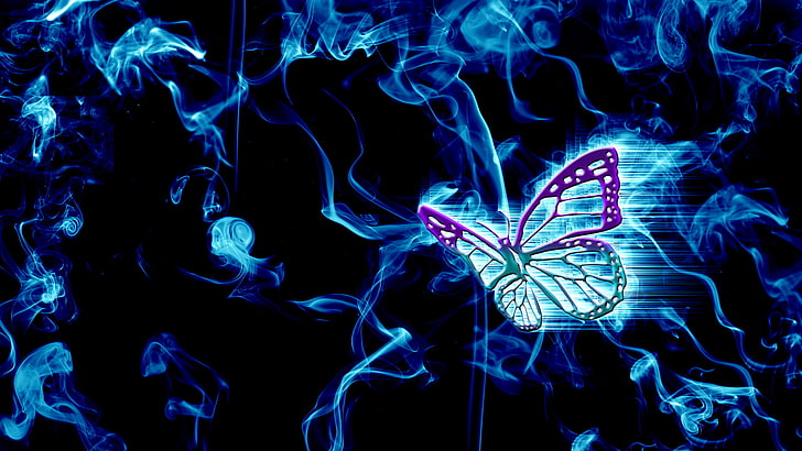 Artistic Butterfly Painting, swirl, motion, mixing, closeup