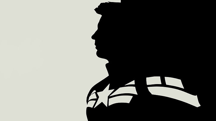 Captain America Winter Soldier Logo, one person, closeup, america, copy space Free HD Wallpaper