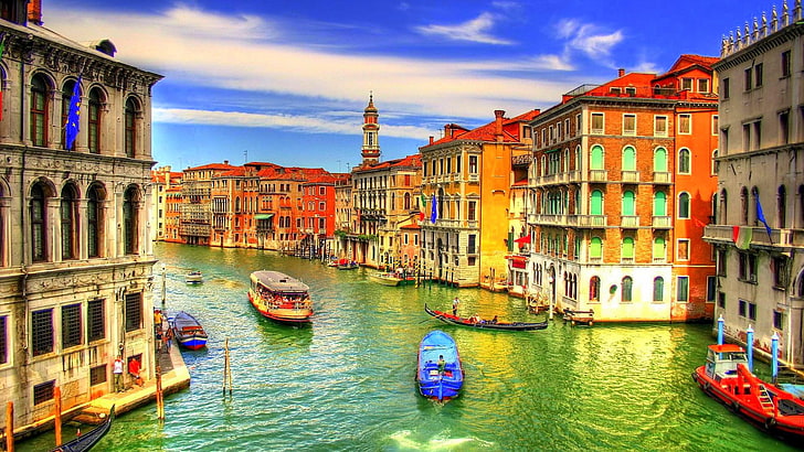 Castello Venice, medieval, town, landscape, bridge Free HD Wallpaper