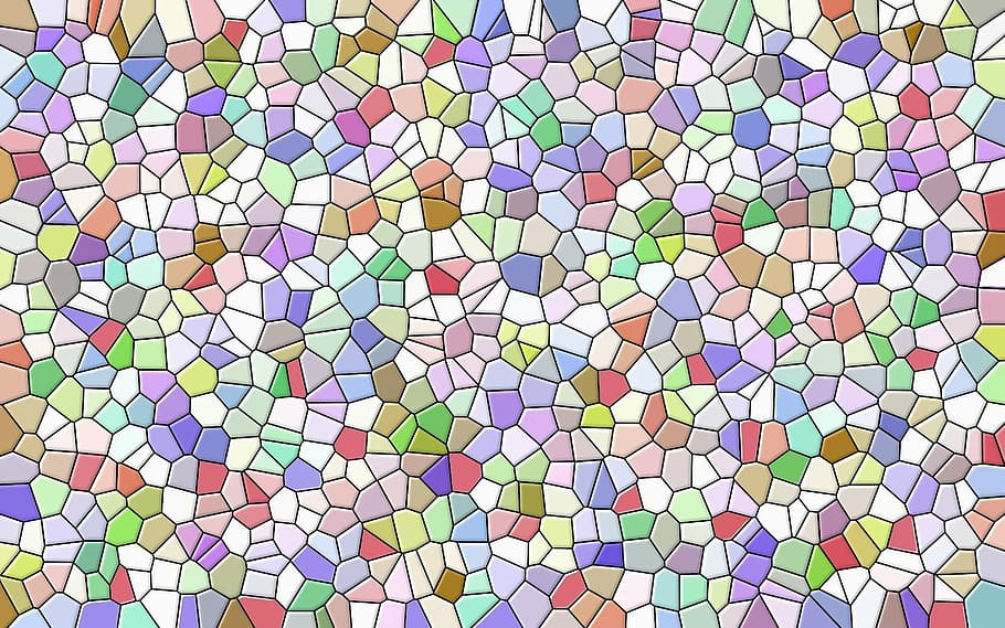 Colorful Stained Glass Patterns, indoors, decoration, background pattern, closeup