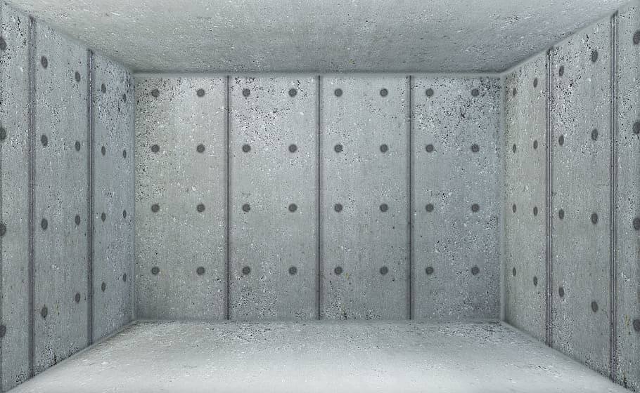 Concrete Fireplace, inside, design, peeled, protection