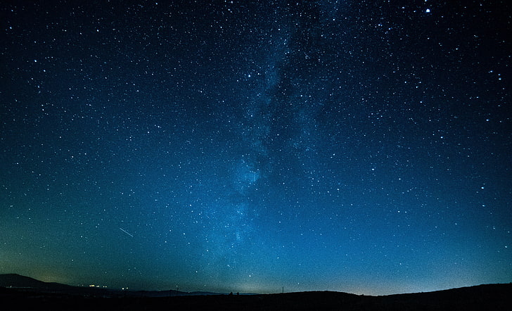 Dark Night Sky, scenics, astronomy telescope, infinity, star trail Free HD Wallpaper