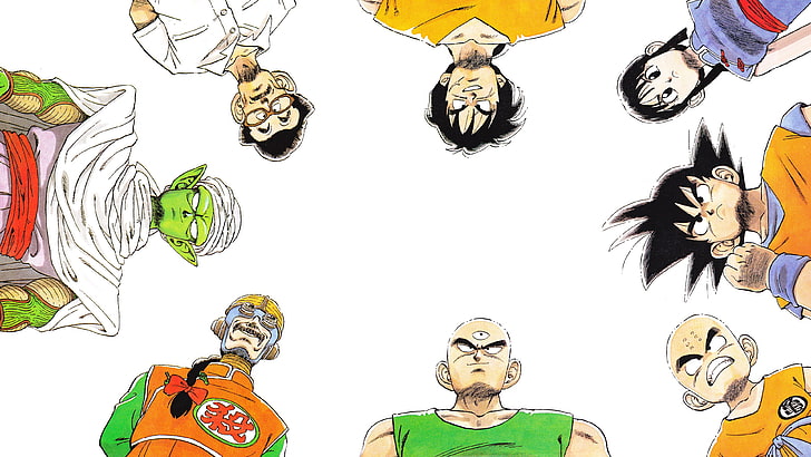 Dragon Ball Z Villains, front view, studio shot, fun, human face