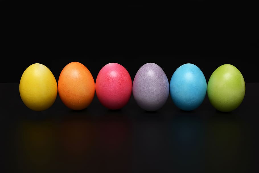 Dyed Easter Egg, easter celebration, blue, orange, medicine Free HD Wallpaper