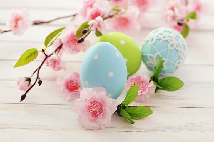 Easter Eggs On Grass, eggs, Easter, easter, flowers Free HD Wallpaper