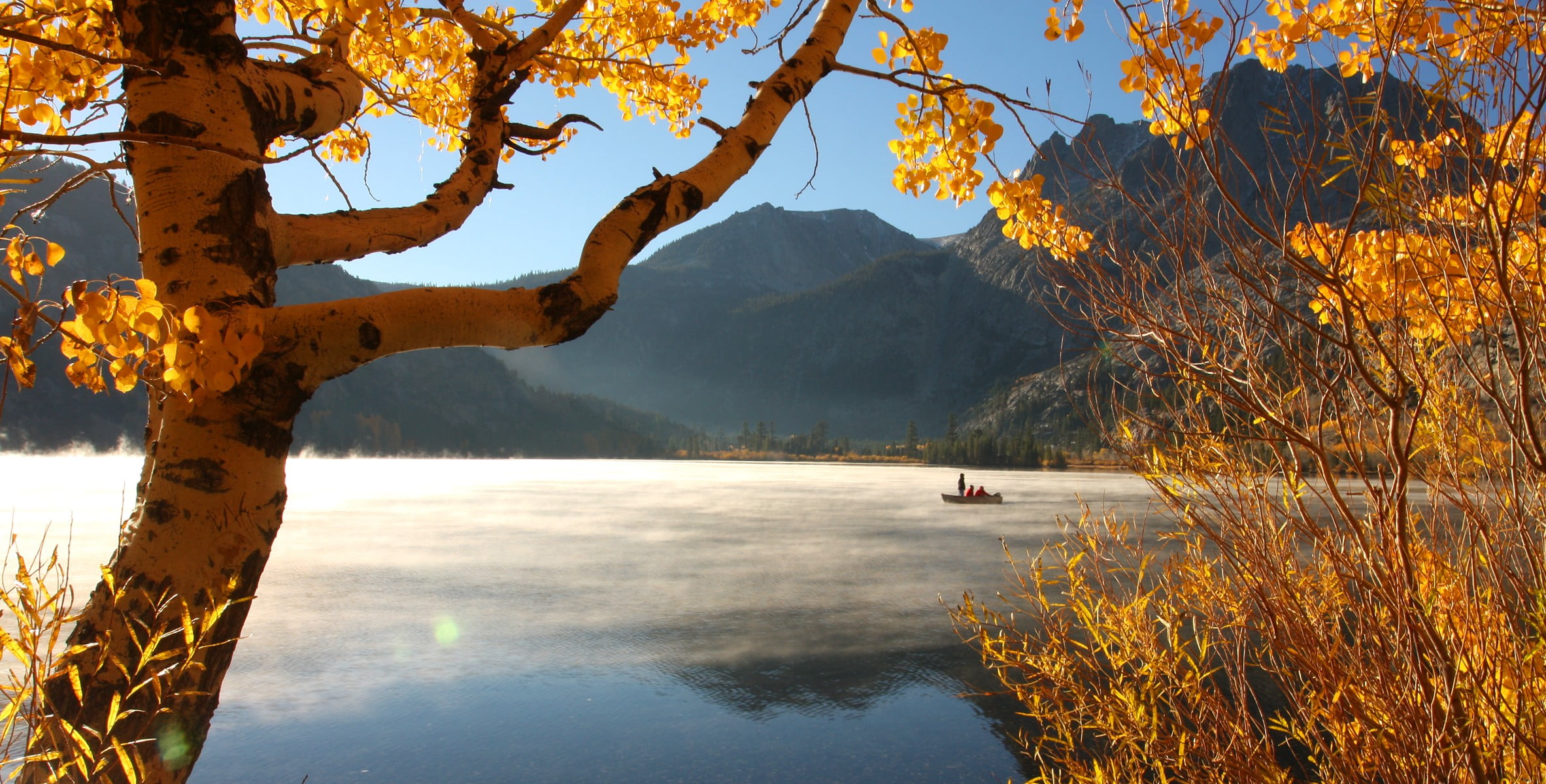 Fall Lake Sunset, scenics  nature, tranquil scene, change, gold colored