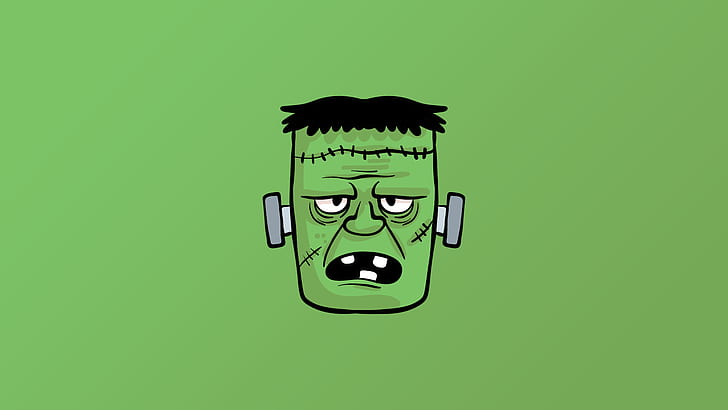 Fate Frankenstein Saber, frankenstein, simple background, green background, digital Free HD Wallpaper