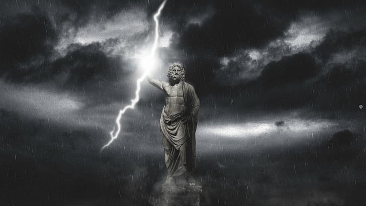 Masculine, god, lightning, weather, zeus Free HD Wallpaper