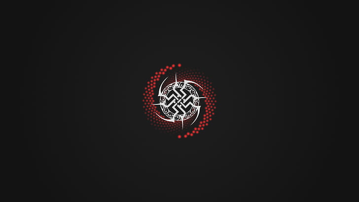 minimalism, abstract, tribal, black background Free HD Wallpaper