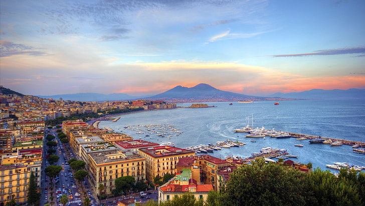 Naples Italy Volcano, no people, mount, vesuvius, destroyed Free HD Wallpaper