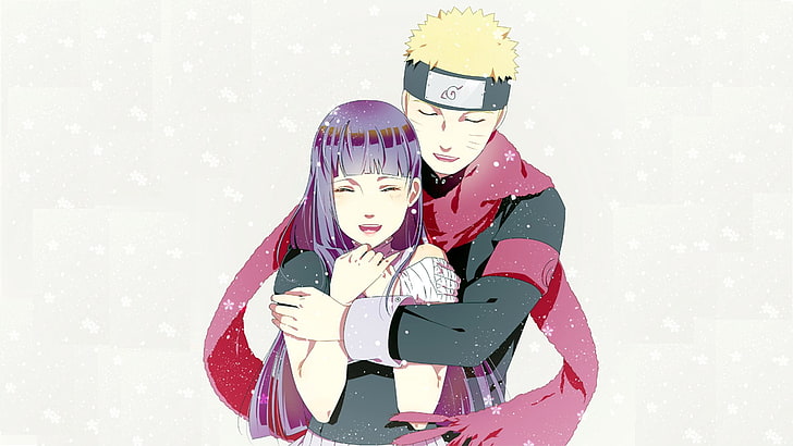 Naruto and Hinata Cute Couple, uzumaki, looking at camera, child, three quarter length Free HD Wallpaper
