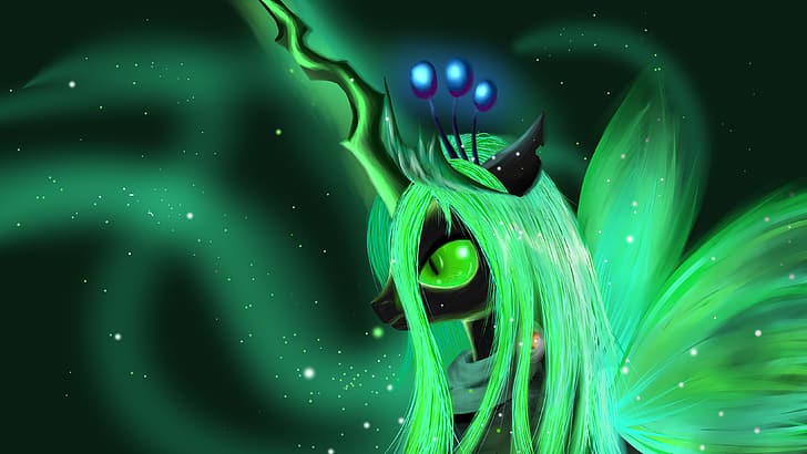 Nightmare Queen Chrysalis, mlp, my little pony, chrysalis, flickering Free HD Wallpaper