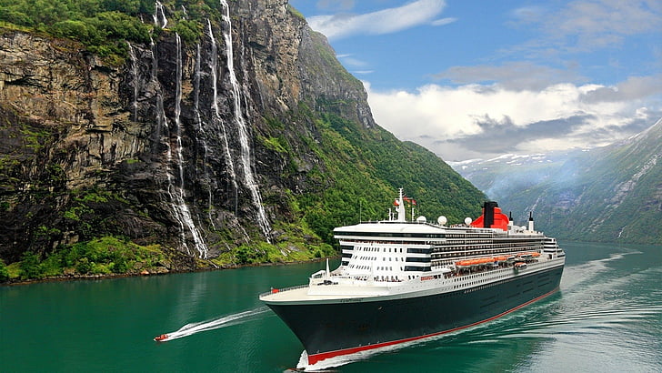 Norwegian Cruise Line Pearl Ship, transportation, anchored, ship, no people Free HD Wallpaper